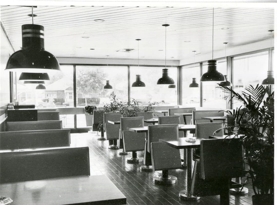 The dining room of a restaurant