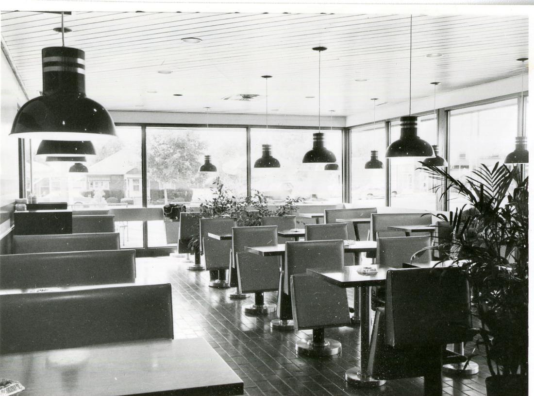 The dining room of a restaurant