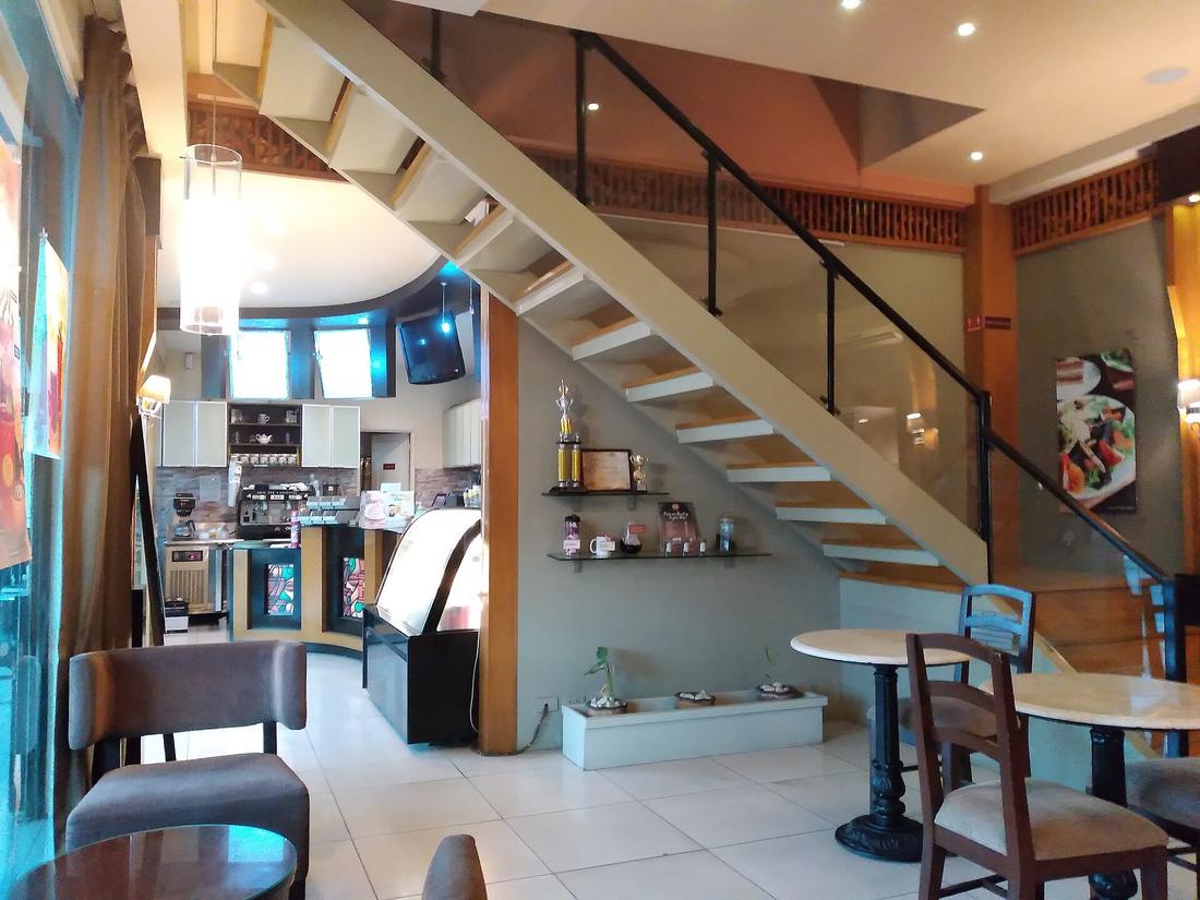 The interior of a coffee shop