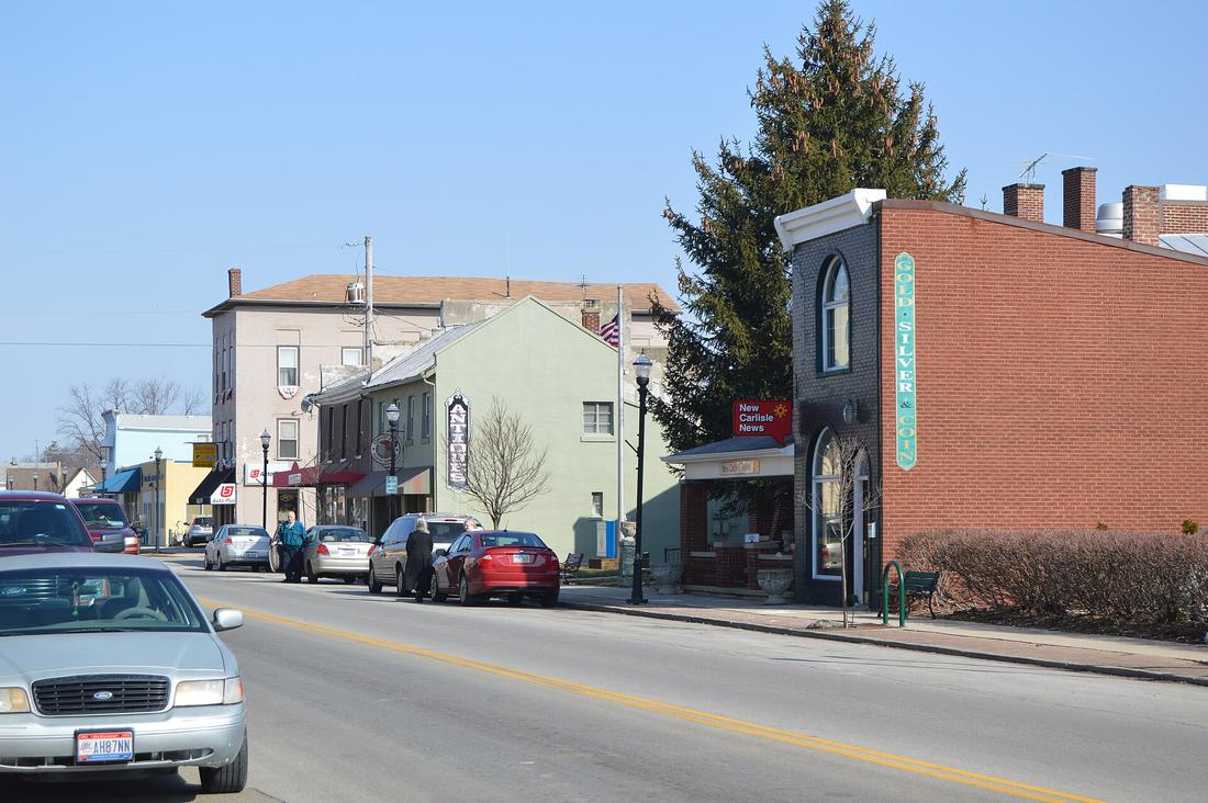The 100 block of South Main Street in downtown New Carlisle
