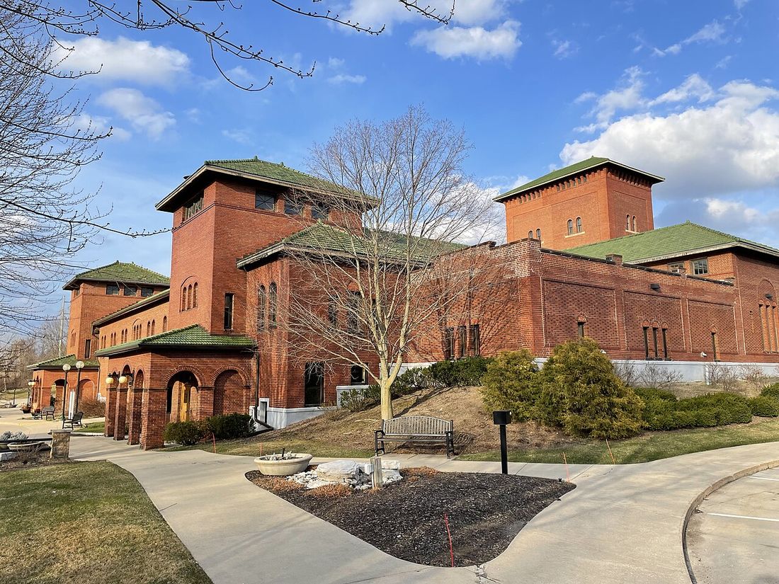 A historic brick municipal water filtration plant